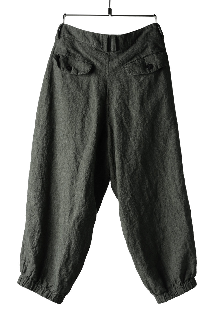 _vital exclusive covered pocket cropped pants / organic soft linen (苔/KHAKI)