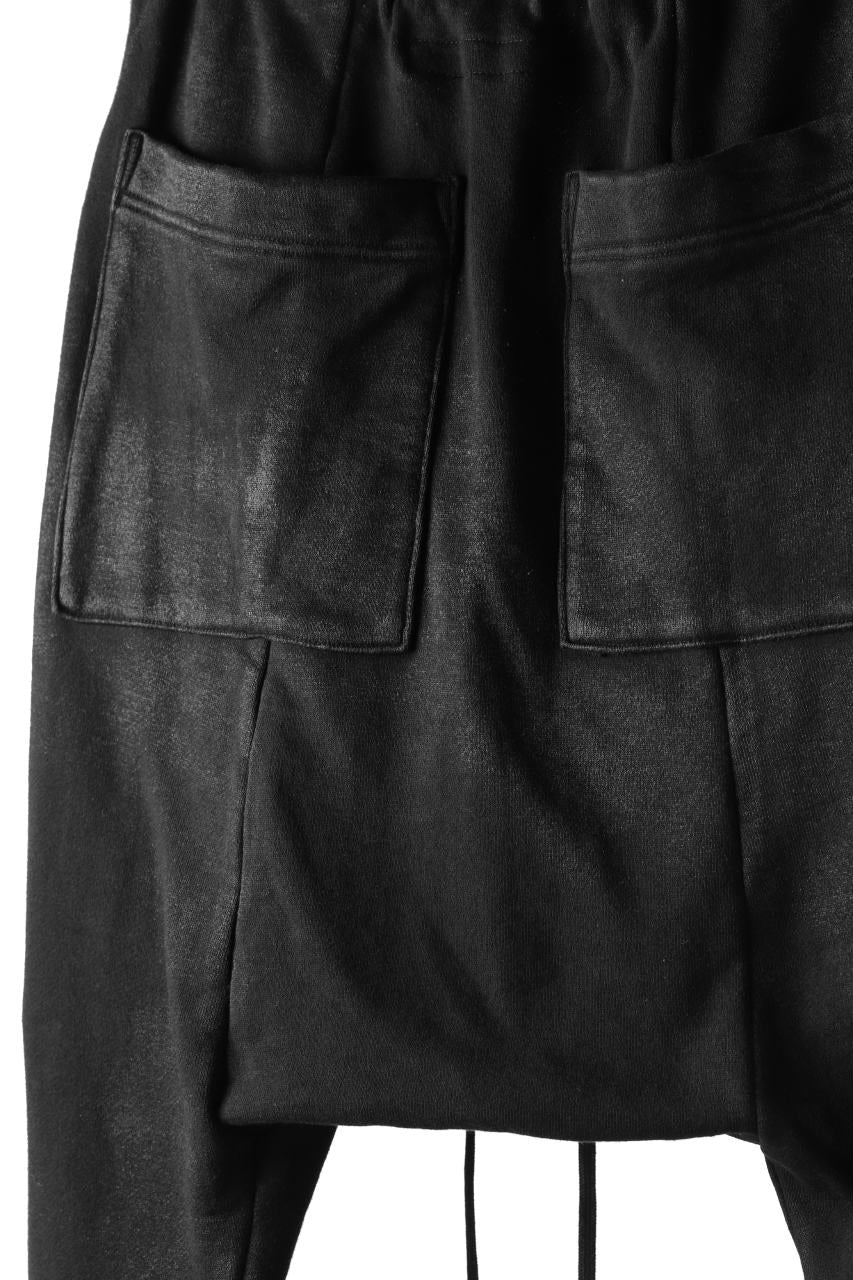 A.F ARTEFACT SAROUEL SKINNY PANTS / COATED SWEAT (BLACK)