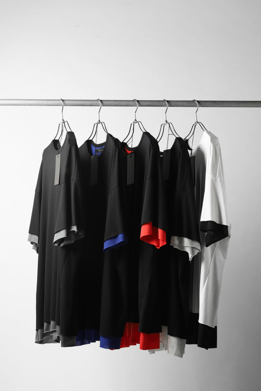 A.F ARTEFACT exclusive OVER SIZED LAYERED TEE (BLACK x NAVY)