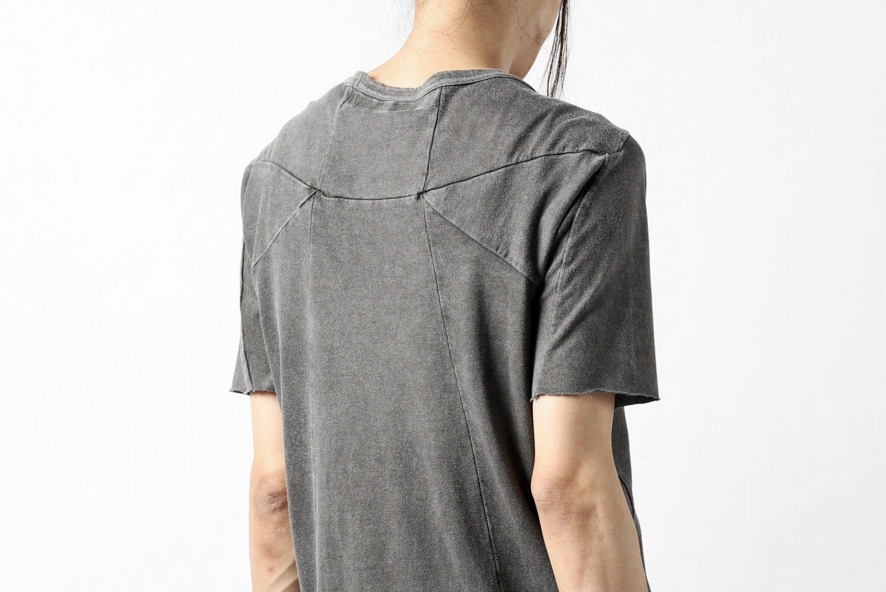 A.F ARTEFACT MULTI PANELED T-SHIRT / DYED COTTON JERSEY (GREY)