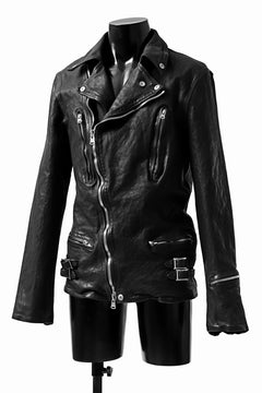 画像をギャラリービューアに読み込む, ISAMU KATAYAMA BACKLASH exclusive DOUBLE RIDERS JACKET / JP-CALF GARMENT WASHED (BLACK)