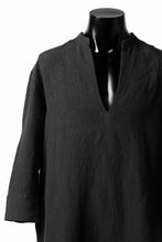 Load image into Gallery viewer, ISAMU KATAYAMA BACKLASH SOFT LINEN SKIPPER SHIRT (BLACK)