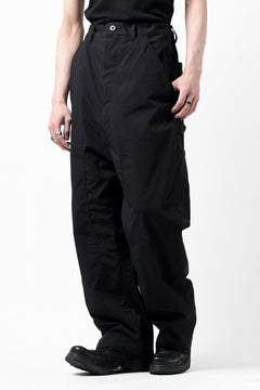 画像をギャラリービューアに読み込む, ISAMU KATAYAMA BACKLASH DOUBLE KNEE PANTS / STRETCH TYPEWRITER CLOTH (BLACK)