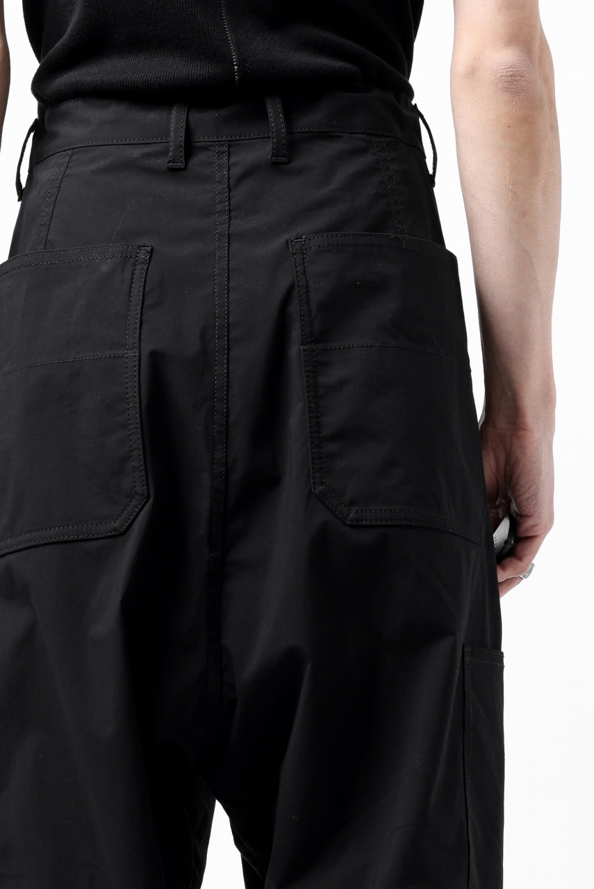 Load image into Gallery viewer, ISAMU KATAYAMA BACKLASH DOUBLE KNEE PANTS / STRETCH TYPEWRITER CLOTH (BLACK)