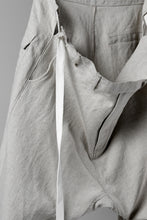 Load image into Gallery viewer, ISAMU KATAYAMA BACKLASH KNOT WAIST WIDE PANTS / COTTON LINEN (WHITE)