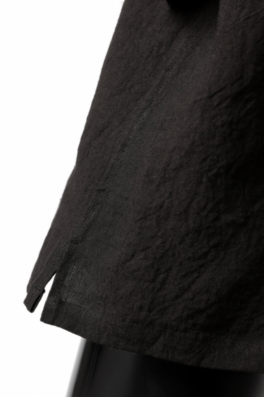 Load image into Gallery viewer, ISAMU KATAYAMA BACKLASH PULLOVER POCKET SHIRT / SOFT LINEN (BLACK)