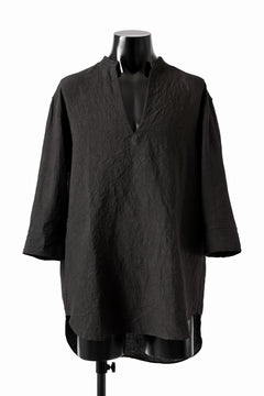 画像をギャラリービューアに読み込む, ISAMU KATAYAMA BACKLASH SKIPPER SHIRT / SOFT LINEN (BLACK)