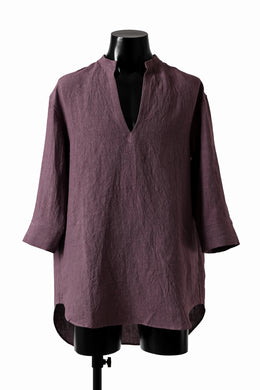 ISAMU KATAYAMA BACKLASH SKIPPER SHIRT / SOFT LINEN (LAVENDER)