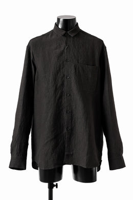 ISAMU KATAYAMA BACKLASH LONG SLEEVE SHIRT / SOFT LINEN (BLACK)