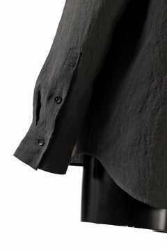 Load image into Gallery viewer, ISAMU KATAYAMA BACKLASH LONG SLEEVE SHIRT / SOFT LINEN (CHARCOAL BLACK)