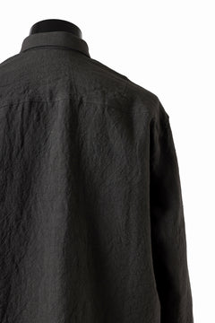 Load image into Gallery viewer, ISAMU KATAYAMA BACKLASH LONG SLEEVE SHIRT / SOFT LINEN (CHARCOAL BLACK)
