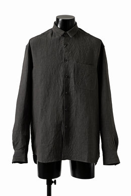 ISAMU KATAYAMA BACKLASH LONG SLEEVE SHIRT / SOFT LINEN (CHARCOAL BLACK)