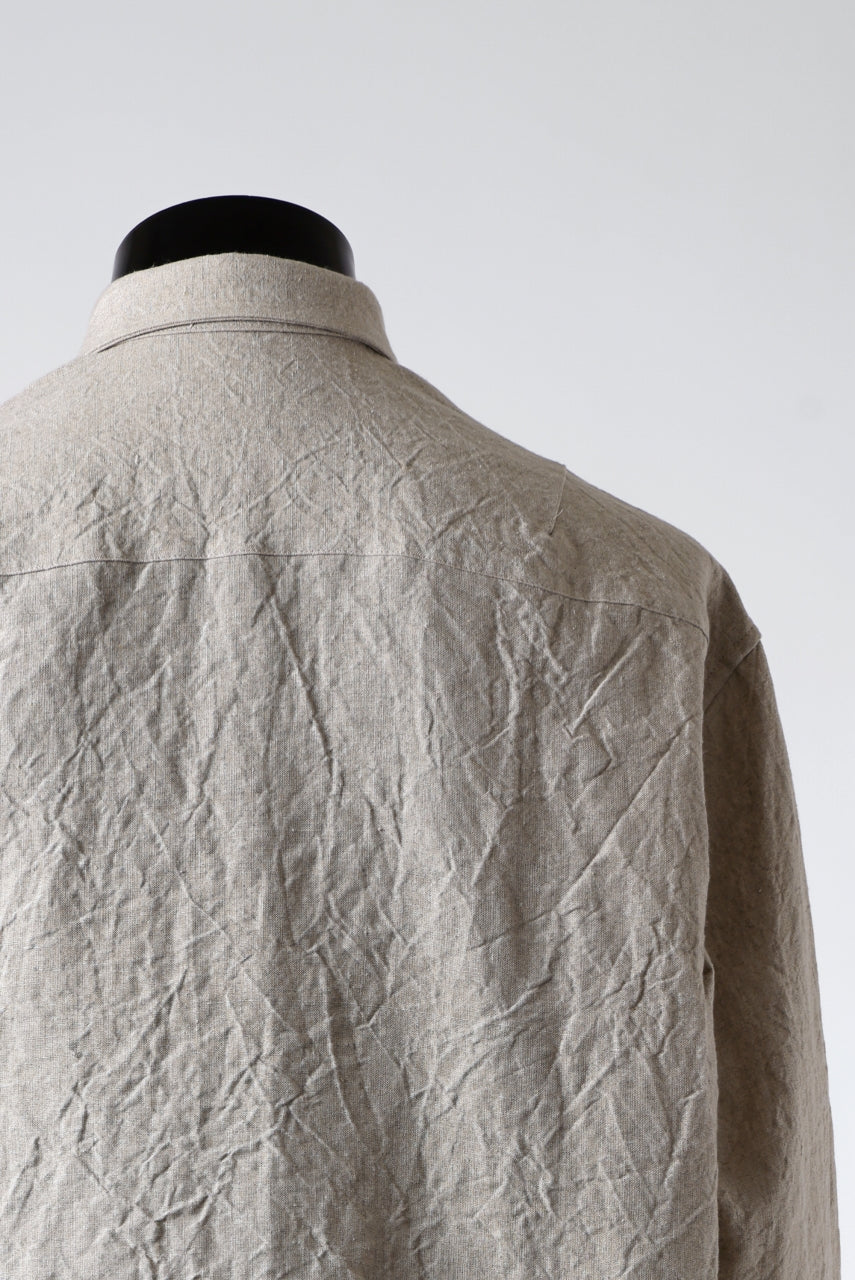 画像をギャラリービューアに読み込む, ISAMU KATAYAMA BACKLASH LONG SLEEVE SHIRT / SOFT LINEN (NATURAL)