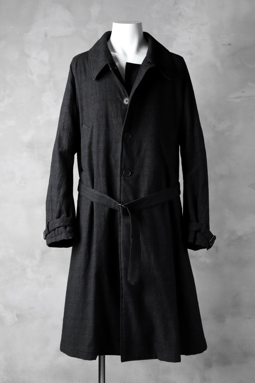 Load image into Gallery viewer, KLASICA DARK CHECK FR-US&#39;40 COAT / WASH OUT MIX WEAVE (DARK CHECK)