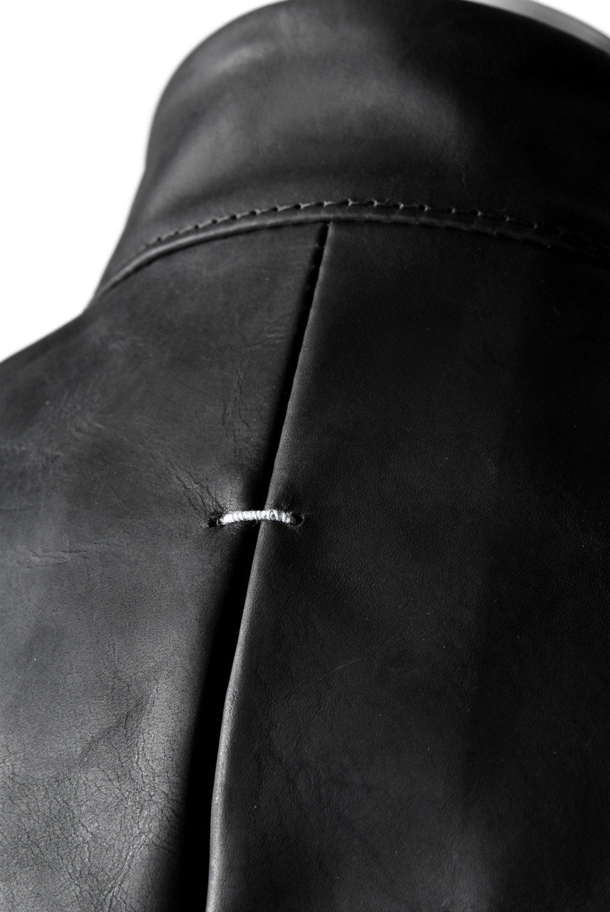 ierib exclusive classic zipper jacket / Nicolas Italy Vachetta (BLACK)