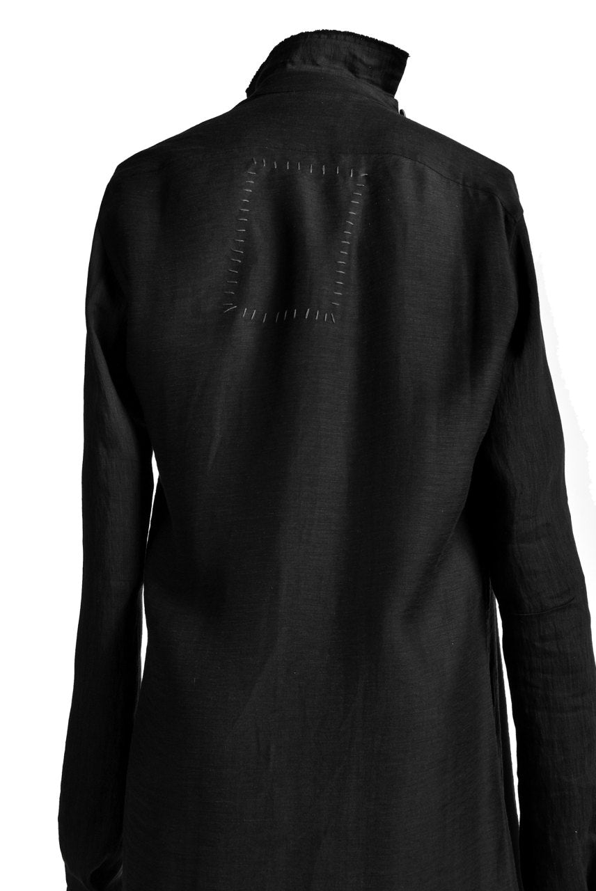 SOSNOVSKA DIAGONAL FLY LONG SHIRT (BLACK)