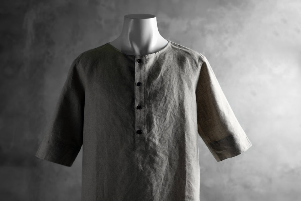 Load image into Gallery viewer, N/07 exclusive Henley Tunica Top [ Pure Linen Weave ] (BEIGE)