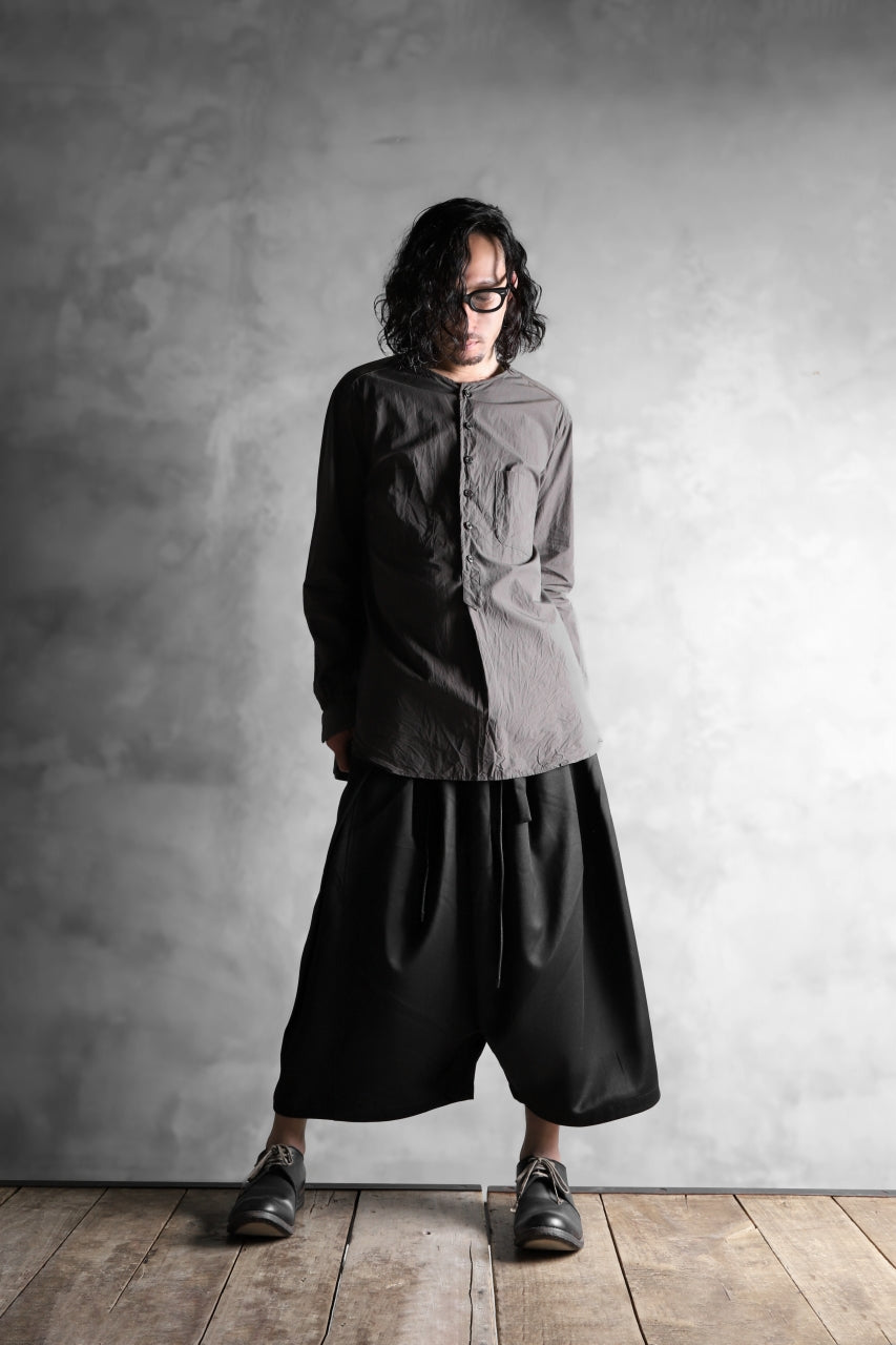 KLASICA SABRON HALF BUTTON PULLOVER SHIRT / TYPE-WRITER CLOTH (MOSS)