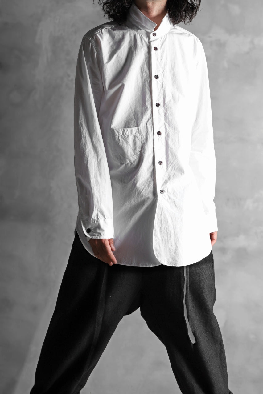 KLASICA SABRON BUTTON FRY SHIRT / TYPE-WRITER CLOTH (WHITE)