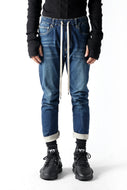 ATTACHMENT Easy Moto Pants / Satain High Power Stretch Denim (NAVY)