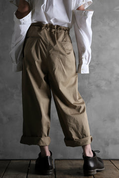 画像をギャラリービューアに読み込む, KAZUYUKI KUMAGAI High Waist Easy Wide Trousers / High Density Satin (CAMEL)