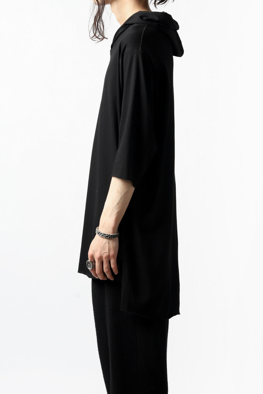 A.F ARTEFACT RELAX HOODIE TOPS / COTTON JERSEY (BLACK)