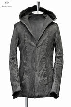 Load image into Gallery viewer, N/07 jacket hooded c/li slub twill fabric sumi dyed (SUMI BLACK)