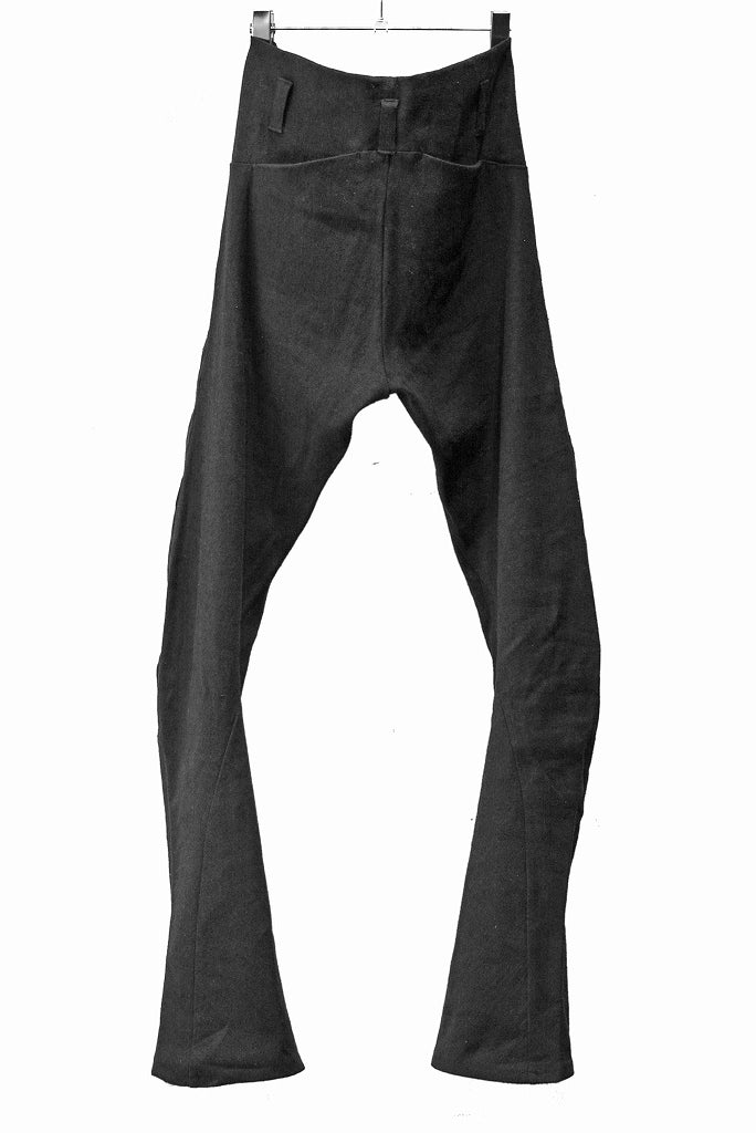 N/07 anatomy 3dimention pants extra stretch silk linen fabric (BLACK)