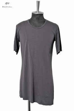 N/07 diagonal seam Tee sliky modal jersey (CHARCOAL)