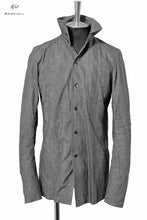 Load image into Gallery viewer, N/07  hi neck shirt [popline sumi-ink dying] (GREY)