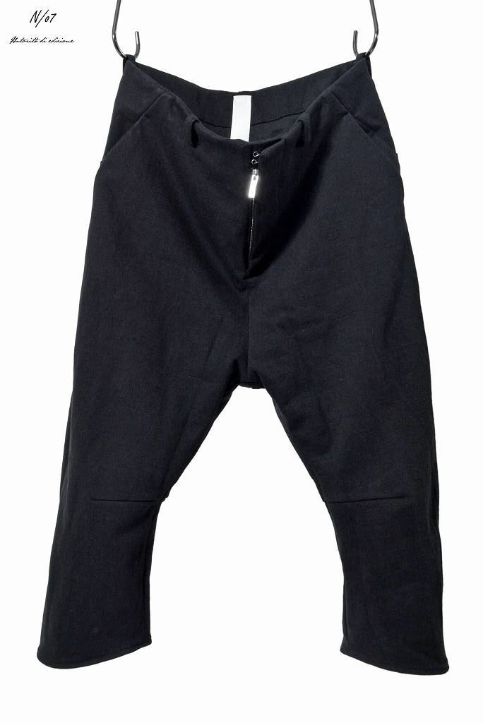 Load image into Gallery viewer, N/07 Pant &quot;7&quot; [c/medium jersey | 3dimension curved cropped] (BLACK)