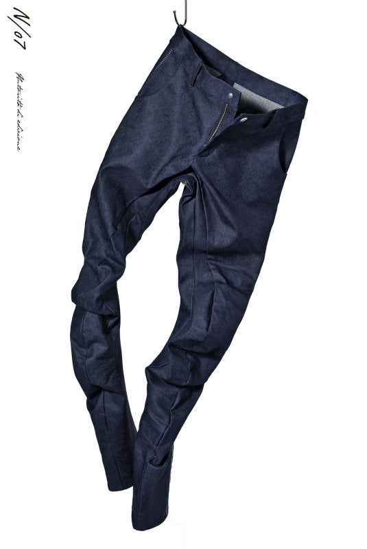 画像をギャラリービューアに読み込む, N/07 SPYRALPANT SLIM 13oz / SPANDEX-DENIM * OVERLOCKED (INDIGO)