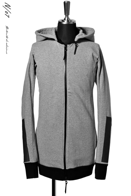 N/07 RUBBERIZED HOODIE JACKET / HYPER STRETCH SWEAT (GREY)