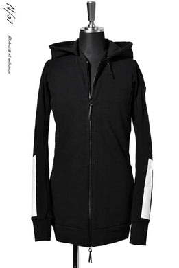 N/07 RUBBERIZED HOODIE JACKET / HYPER STRETCH SWEAT (BLACK)