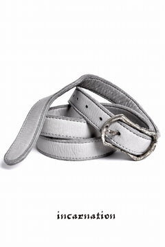 Load image into Gallery viewer, incarnation CALF WHITE BELT 1&#39; BUCKLE &quot;LIGHT GREY&quot;