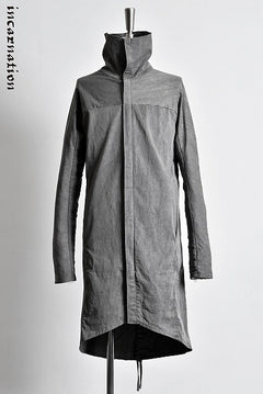 Load image into Gallery viewer, incarnation DOBBY HIGH NECK ZIP FRONT LINING COAT &quot;OVERLOCKED&quot; (GREY)