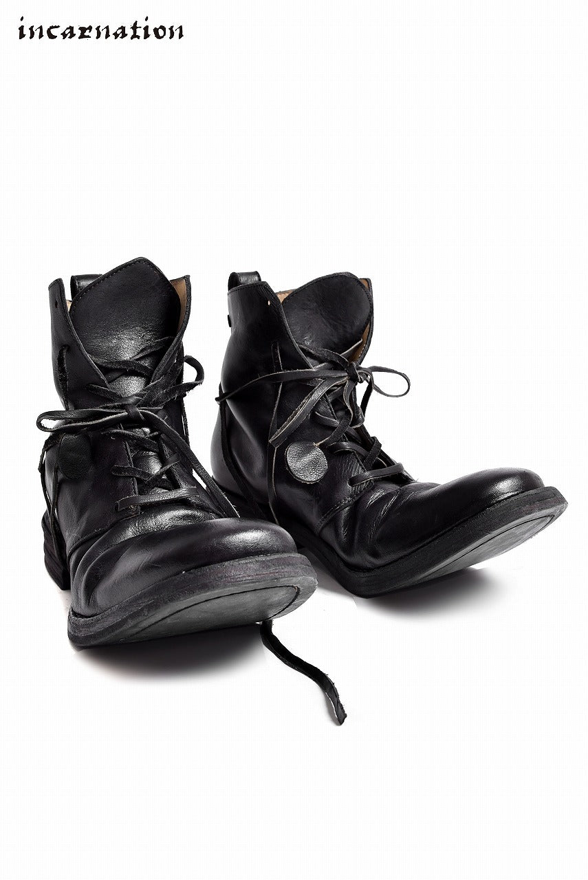 画像をギャラリービューアに読み込む, incarnation Calf Leather 6 Holes Ancle Lined Leather Sole Boots