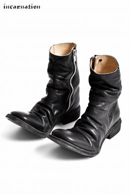 incarnation exclusive Oiled Calf Leather Side Zip Hand Stitch Lined Leather Sole Boots