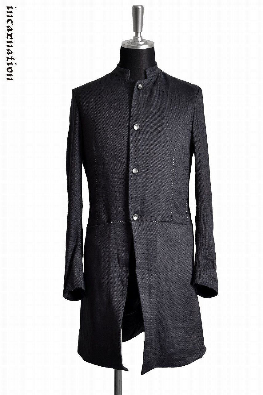 Load image into Gallery viewer, incarnation &quot;OVER LOCKED&quot; Short Stand Collar 4B Long Jacket Lined