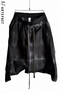 Load image into Gallery viewer, A.F ARTEFACT Black Dye Check Short Sarouel Pants (BLACK)