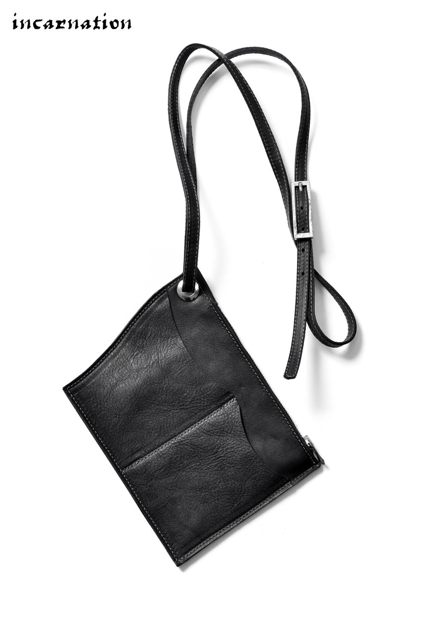 incarnation HORSE LEATHER POUCH BAG WITH STRAP MEDIUM