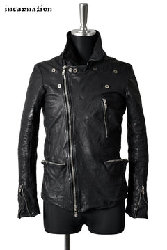 Load image into Gallery viewer, incarnation DOUBLE BREAST MOTO JACKET CALF LEATHER OVERLOCK STITCH
