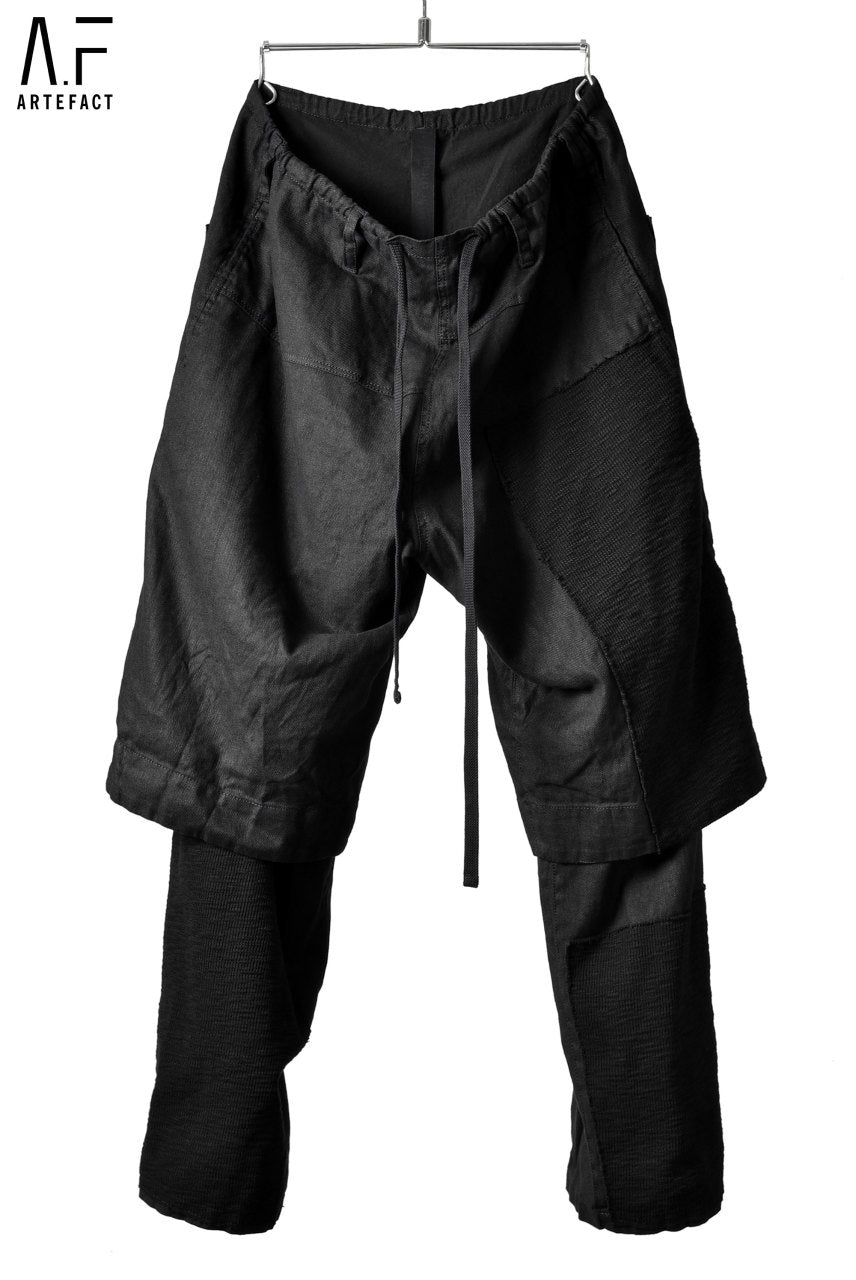 A.F ARTEFACT WIDE-LAYERD TROUSERS "THRENE DYED"