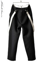 Load image into Gallery viewer, Aleksandr Manamis WOOL/LINEN WOVEN TAILORED PANT with SUSPENDERS
