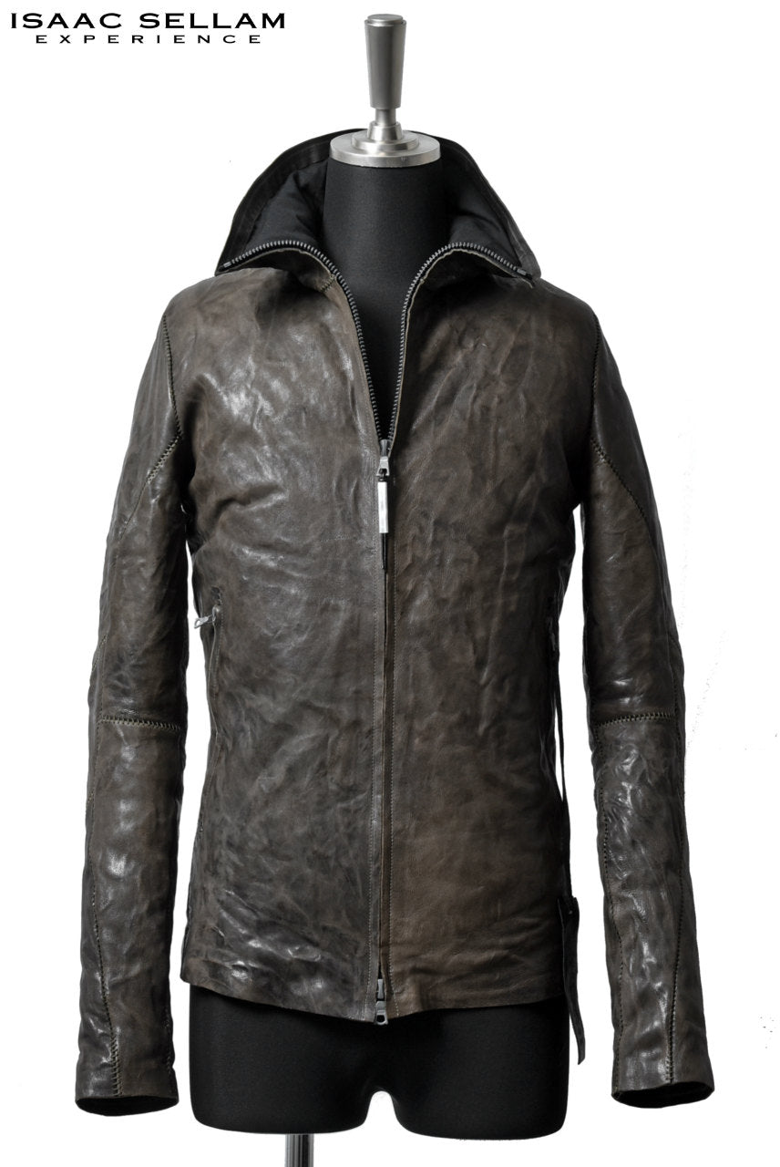 Load image into Gallery viewer, ISAAC SELLAM EXPERIENCE ADJACENT-CRASSE POUILLE / DOWN JACKET (KHAKI GREY)