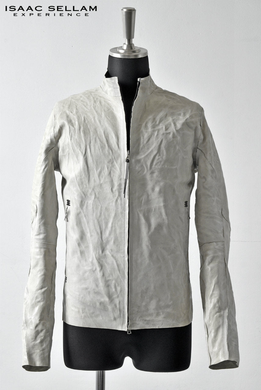 ISAAC SELLAM EXPERIENCE SEAMLESS-CRASSE POUILLE / LEATHER JACKET (DIRTY WHITE)