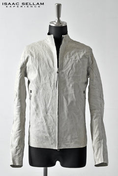 Load image into Gallery viewer, ISAAC SELLAM EXPERIENCE SEAMLESS-CRASSE POUILLE / LEATHER JACKET (DIRTY WHITE)
