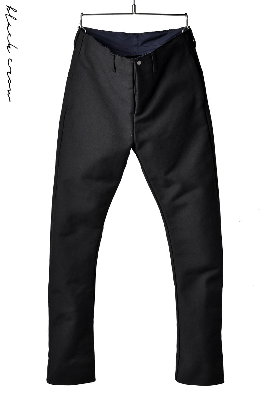 Load image into Gallery viewer, blackcrow trousers heavy moleskin with SV button (BLACK)
