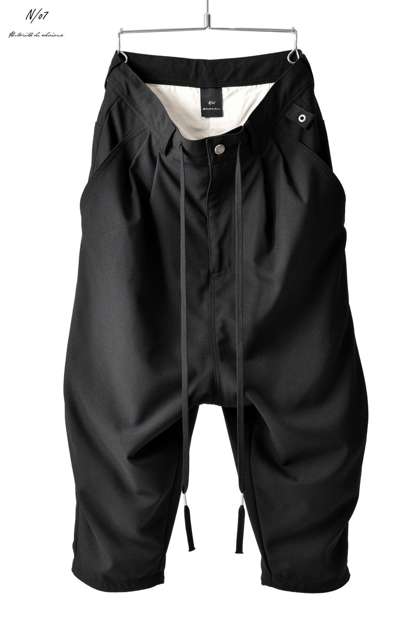 N/07 exclusive Three Dimensional Wide Pants Tuck/Dart Detail (BLACK)