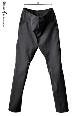 LINEA_F by incarnation DROP-FRONT TROUSERS / WOOL WORSTED